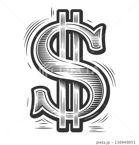 Decorative Dollar Sign Symbol vector illustration Decorative Dollar Sign Symbol vector illustration 138949051