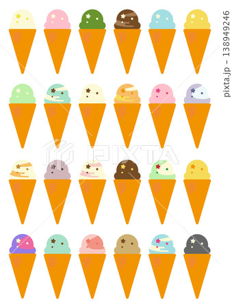 アイスクリームのイラストセット 138949246