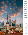 Tallinn skyline contrasting medieval and modern architecture 138950016