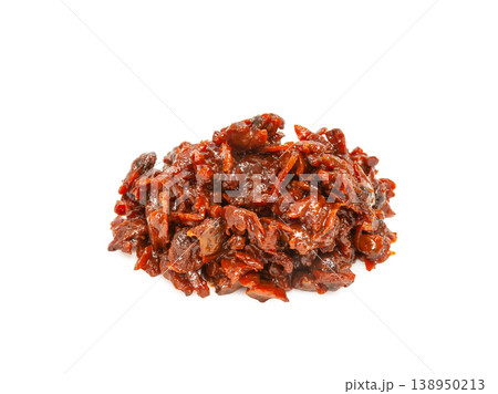 山盛りのアサリの佃煮【白背景・切り抜き】 138950213