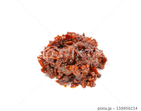 山盛りのアサリの佃煮【白背景・切り抜き】 138950214