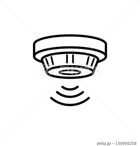 Smart Smoke Alarm Sensor Icon Smart Smoke Alarm Sensor Icon 138950258