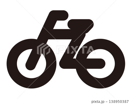 自転車マークのピクトグラム(交通標識・駐輪場案内アイコン) 自転車マークのピクトグラム(交通標識・駐輪場案内アイコン) 138950387