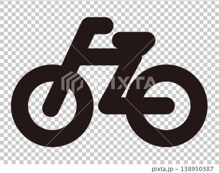 自転車マークのピクトグラム(交通標識・駐輪場案内アイコン) 自転車マークのピクトグラム(交通標識・駐輪場案内アイコン) 138950387