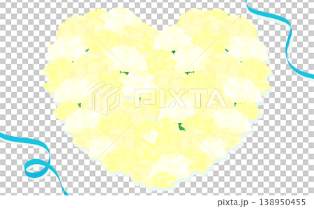 心形白色康乃馨父親節模板_無文字或背景_橫版 138950455