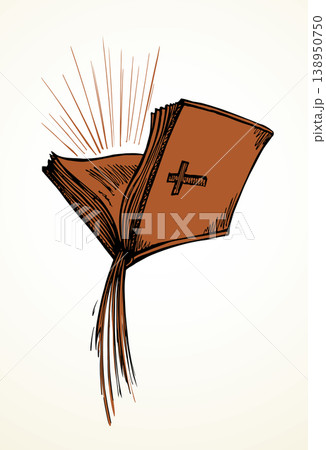 Vector drawing. Water from book Vector drawing. Water from book 138950750