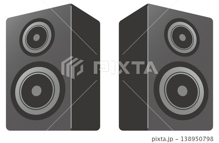 並べられた二つのスピーカーのイメージイラスト 138950798