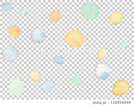 Watercolor colorful polka dot background Watercolor colorful polka dot background 138950899