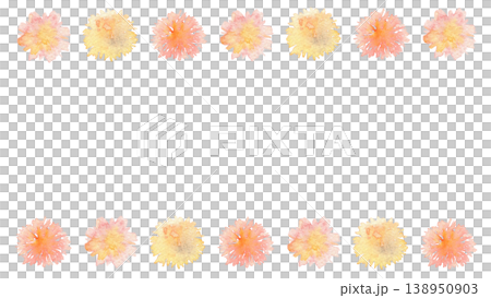 水彩の花フレーム背景 水彩の花フレーム背景 138950903