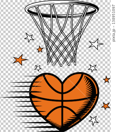 basketball, heart, vector 138951097