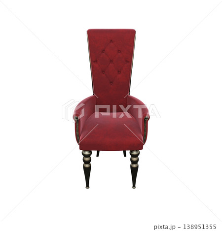 chair isolate on a transparent background, interior furniture, 3D illustration, cg render chair isolate on a transparent background, interior furniture, 3D illustration, cg render 138951355