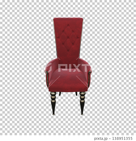 chair isolate on a transparent background, interior furniture, 3D illustration, cg render chair isolate on a transparent background, interior furniture, 3D illustration, cg render 138951355