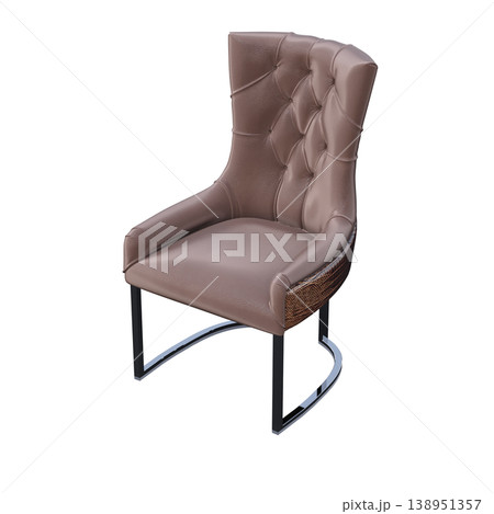 chair isolate on a transparent background, interior furniture, 3D illustration, cg render chair isolate on a transparent background, interior furniture, 3D illustration, cg render 138951357
