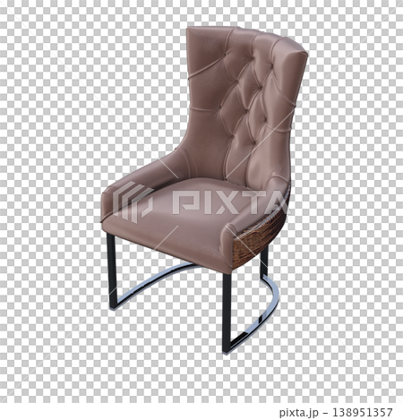 chair isolate on a transparent background, interior furniture, 3D illustration, cg render chair isolate on a transparent background, interior furniture, 3D illustration, cg render 138951357