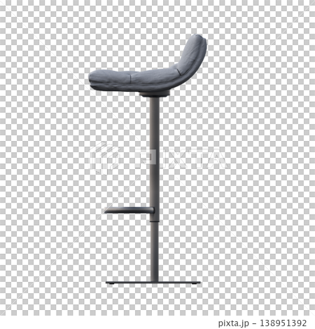 chair isolate on a transparent background, interior furniture, 3D illustration, cg render 138951392