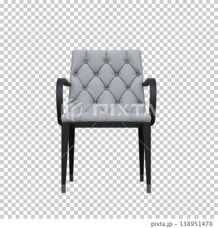 chair isolate on a transparent background, interior furniture, 3D illustration, cg render 138951478
