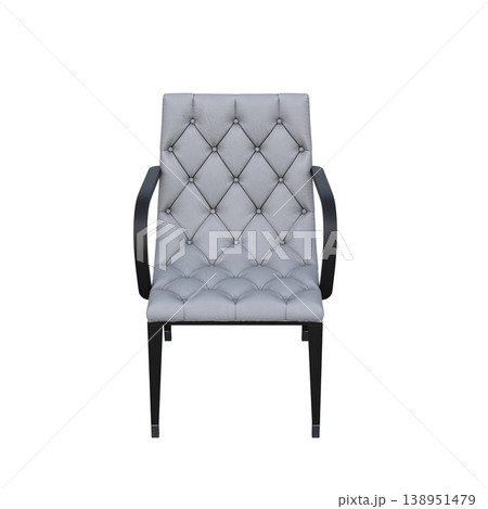 chair isolate on a transparent background, interior furniture, 3D illustration, cg render 138951479
