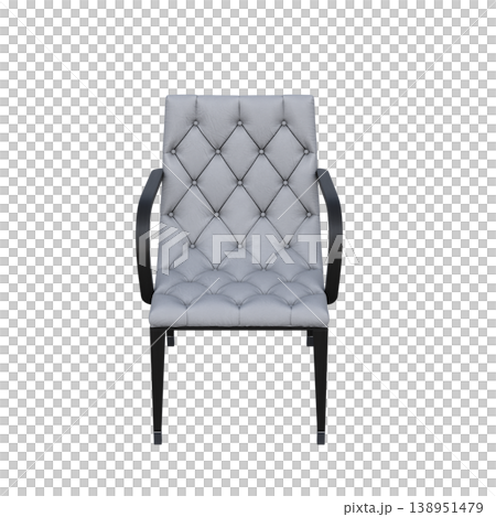 chair isolate on a transparent background, interior furniture, 3D illustration, cg render 138951479
