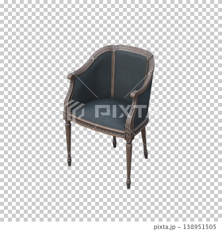 chair isolate on a transparent background, interior furniture, 3D illustration, cg render chair isolate on a transparent background, interior furniture, 3D illustration, cg render 138951505