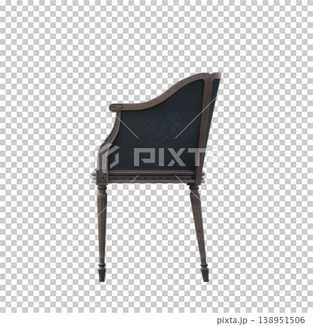 chair isolate on a transparent background, interior furniture, 3D illustration, cg render chair isolate on a transparent background, interior furniture, 3D illustration, cg render 138951506
