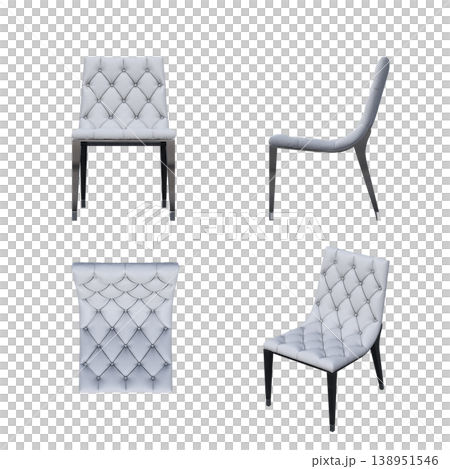 chair isolate on a transparent background, interior furniture, 3D illustration, cg render chair isolate on a transparent background, interior furniture, 3D illustration, cg render 138951546
