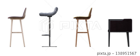 chair isolate on a transparent background, interior furniture, 3D illustration, cg render chair isolate on a transparent background, interior furniture, 3D illustration, cg render 138951567