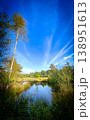A Serene and Tranquil Natural Landscape Featuring a Clear Blue Sky and Beautiful Reflections 138951613