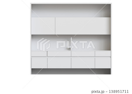 modern kitchen isolated on transparent background, home furniture, 3D illustration, cg render modern kitchen isolated on transparent background, home furniture, 3D illustration, cg render 138951711