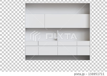 modern kitchen isolated on transparent background, home furniture, 3D illustration, cg render modern kitchen isolated on transparent background, home furniture, 3D illustration, cg render 138951711