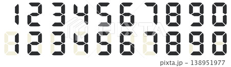 イラスト素材：デジタル,数字,時計,テクノロジー 138951977