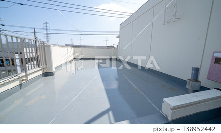 防水工事をした屋上 138952442