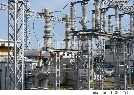 電気、変電所、電気、電柱 電気、変電所、電気、電柱 138952590