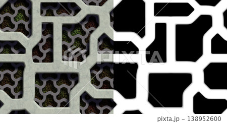 Seamless steel floor plate texture. Metal texture via an alpha channel. Seamless steel floor plate texture. Metal texture via an alpha channel. 138952600