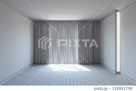 empty room, interior visualization, 3D illustration 138952790