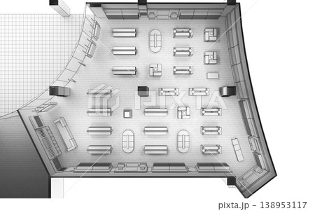 commercial premises, shop, interior visualization, 3D illustration commercial premises, shop, interior visualization, 3D illustration 138953117