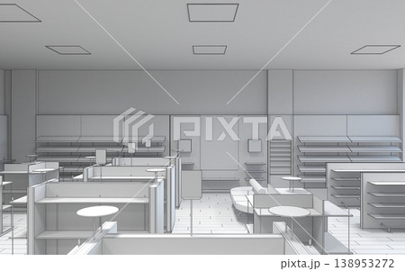 shopping mall, interior visualization, 3D illustration shopping mall, interior visualization, 3D illustration 138953272
