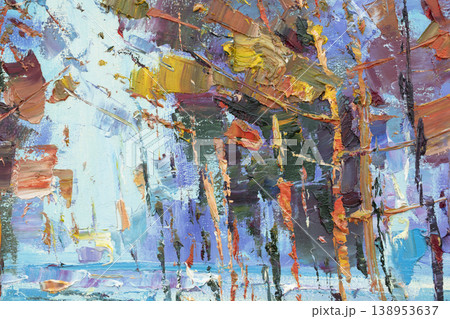 Oil painting, abstract drawing, handmade Oil painting, abstract drawing, handmade 138953637