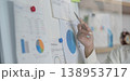 Close-up of data analysis on a whiteboard in an office 138953717