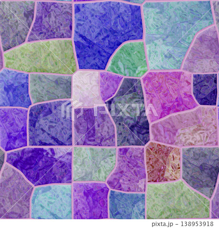Seamless pattern of natural sandstone tiles stitched together with clay. 138953918