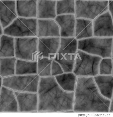 Seamless pattern of natural sandstone tiles stitched together with clay. 138953927