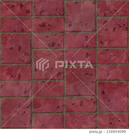 Seamless pattern of natural sandstone tiles stitched together with clay. 138954099