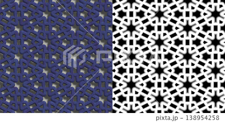 Seamless steel floor plate texture. Metal texture via an alpha channel. 138954258