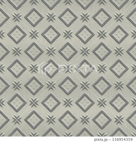 Industrial Brushed Metal Texture with Diamond Pattern 138954359