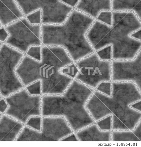 Glowing Geometric Lattice Map on Dark Marble Texture Glowing Geometric Lattice Map on Dark Marble Texture 138954381