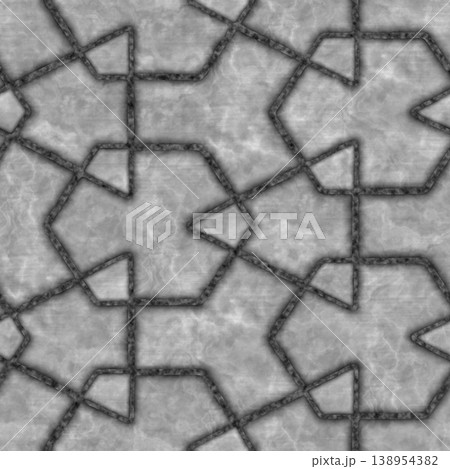 Ornate Stone Tile Shading Map with Geometric Pattern Ornate Stone Tile Shading Map with Geometric Pattern 138954382