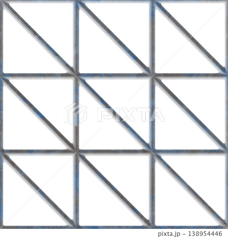 Rusted Metal Grid Fence Isolated on White Rusted Metal Grid Fence Isolated on White 138954446
