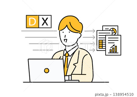 DX化をして仕事の効率化が進んだビジネスパーソン 138954510