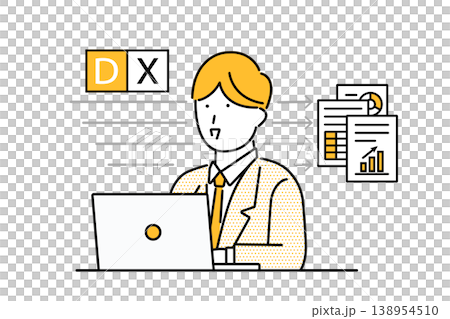 DX化をして仕事の効率化が進んだビジネスパーソン 138954510