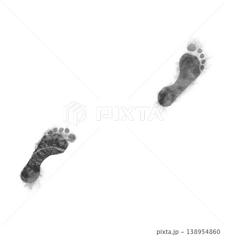 Muddy Footprints Texture on Damp Ground Muddy Footprints Texture on Damp Ground 138954860