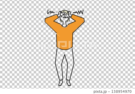 A woman suffering from headaches, tinnitus, and noise. A woman suffering from headaches, tinnitus, and noise. 138954970
